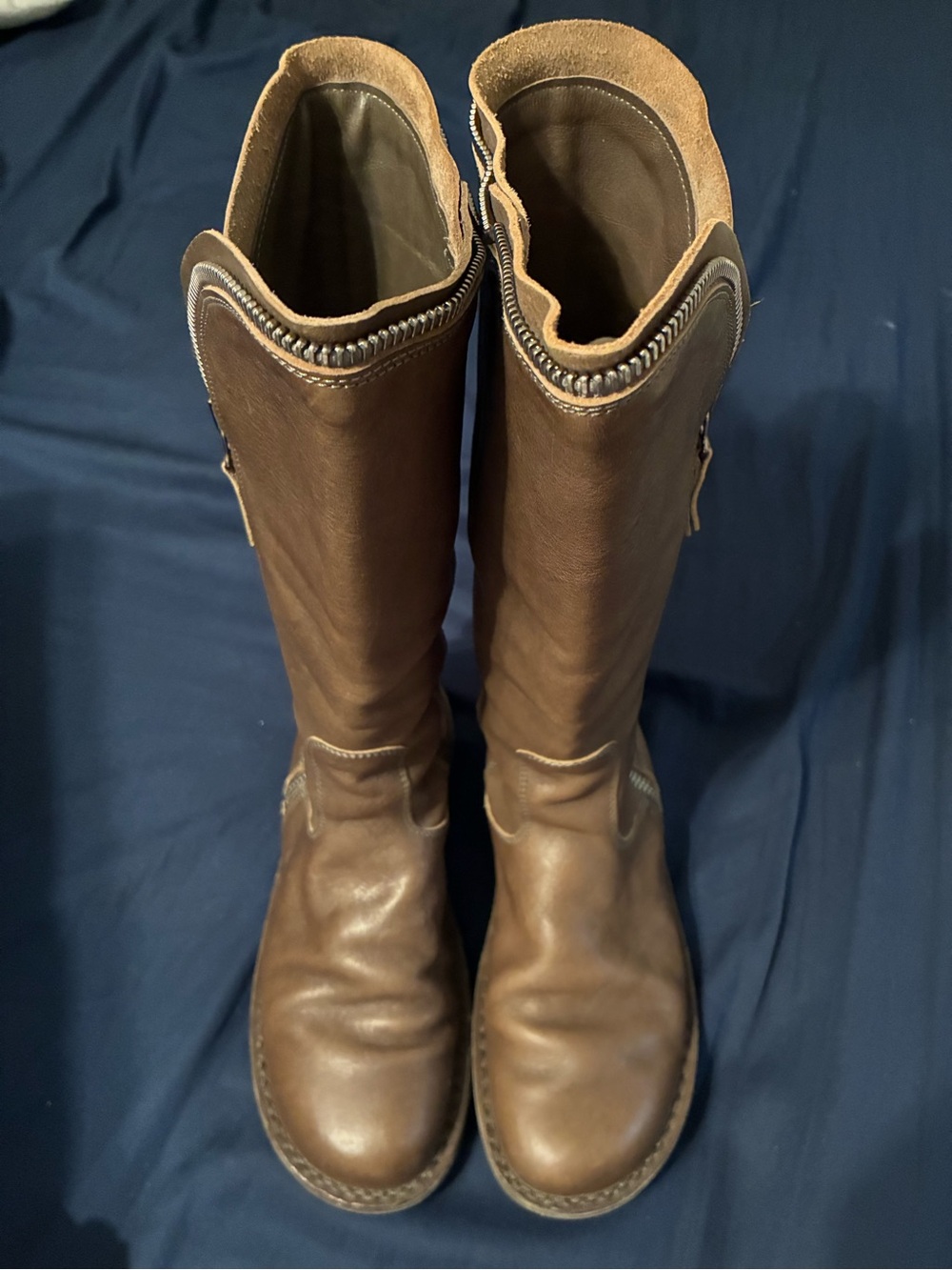 Women's Tall Brown Leather Over-the-Knee Boots